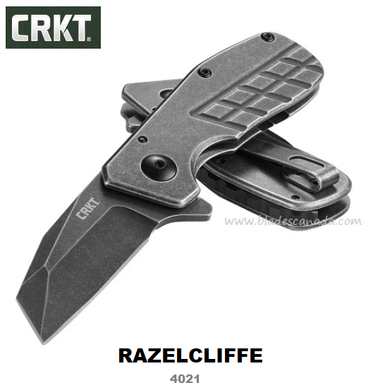 CRKT Razelcliffe Compact Framelock Flipper Folding Knife, CRKT4021 - Click Image to Close